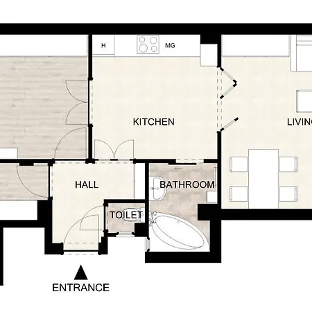شقة Riverside Mansion *